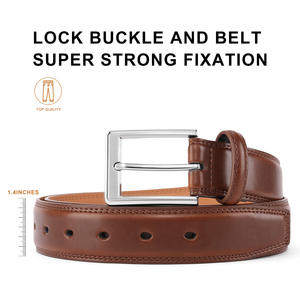 Heren Casual Business Western Stijl Koeienhuid Riem Slanke Pin Voor Gesp Custom Lengte Modieus Nieuw Model 1099 Duurzame Legering Voor - Product Image 4