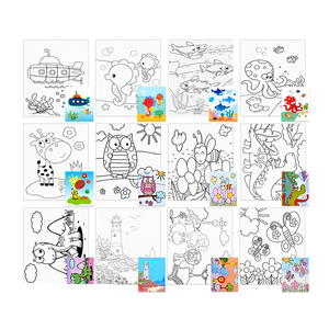 Toiles de <span class=keywords><strong>peinture</strong></span> en vrac pour enfants, mini toiles de bureau pré-<span class=keywords><strong>dessin</strong></span>ées avec images pour le bricolage - Product Image 2