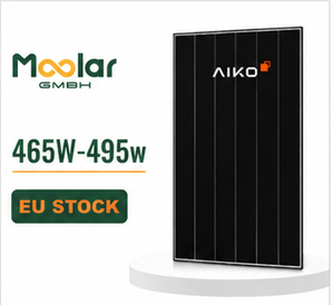 Panneau solaire AIKO N-Type IBC 470W 480W 490W monocristallin double vitrage cellule 125mm bifacial tout noir 24,8% d'efficacité stock UE - Product Image 1
