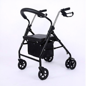 KS Foldable Four-Wheeled <b>Rollator</b> <b>Walker</b> With Seat And Basket For Seniors Mobility Aid - Product Image 2