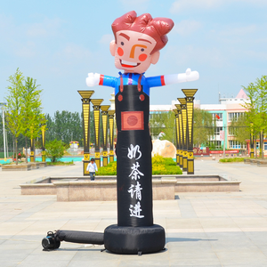 راقص هوائي بإضاءة LED بتصميم كرتوني مخصص للإعلانات الخارجية، شعار قابل للنفخ على شكل شخصية طبيب لاستقبال العملاء الجدد - Product Image 5