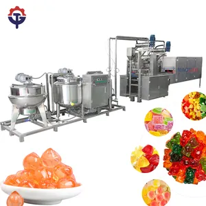 Linha de produção de doces de urso de gummy, alta qualidade, linha de produção/máquina de gelatina para doces/máquina de fabricação de doces