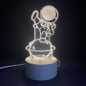 Astronauta figura lampada da scrivania <span class=keywords><strong>3d</strong></span> a luce notturna per bambini camera da letto lampada da tavolo per bambini - Product Image 4