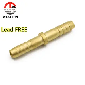 3/16 5/16 inch Auto air hose barb mender splicer brass nipple fitting