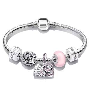 Abalorio de Plata de Ley 925 Original con diseño de océano azul, compatible con <span class=keywords><strong>pulsera</strong></span> <span class=keywords><strong>Pandora</strong></span> para <span class=keywords><strong>mujer</strong></span>, regalo de joyería exquisito y romántico - Product Image 3