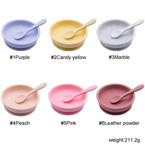 Sécurité alimentaire Bébé Bambin Plaque D'alimentation Ensemble Enfants Bol En Silicone Cuillère - Product Image 6