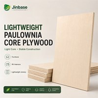 Contreplaqué léger en bois de Paulownia Jinbase 18 mm, 1220x2440 mm, contreplaqué en bois dur E0 pour meubles légers, camping-car, caravane