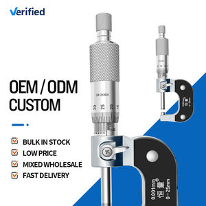 Hengliang Hoge Precisie 0-25Mm Roestvrij Staal <span class=keywords><strong>Micrometer</strong></span> 0.001Mm Resolutie Legering Oppervlak Spiraal 0.002Mm Nauwkeurigheid - Product Image 4