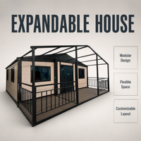 Maison extensible, solution d'habitation gain de place pour la vie en famille, bureau de jardin et hébergement temporaire, maison conteneur 40 pieds