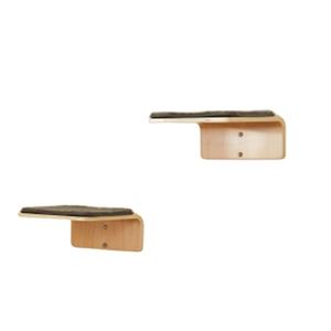 2 סט חתול קיר צעדים-עץ חתול טיפוס מדף קיר-מדרגות עם שריטות מחצלת-קיר רכוב חתול ריהוט - Product Image 1