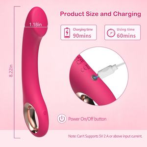 Ergonomie Gebogen Clitoris Anale Vibrators Stimulator Dildo, Volwassen Seksspeeltjes Met 10 Krachtige Vibrerende Modi, Volwassen Speelgoed Zacht - Product Image 2