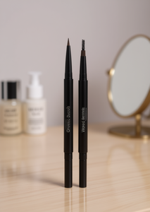 Pennello a Doppia Punta Angolato per Sopracciglia e Eyeliner Sottile, Strumento Sintetico per il Trucco e il Miglioramento delle Sopracciglia - Product Image 2