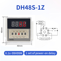 Temporizador Digital LED Programable DH48S-1Z 0.01S-99H99M con Base de Enchufe AC/DC 12V 24V 36V 110V 220V 380V