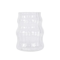 Gobelet en verre moderne et simple, résistant aux hautes températures, avec couvercle à paille et poignée, pour café, eau, boissons, lait, thé