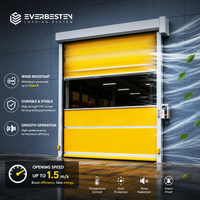 Porte rapide en PVC Everbesten, vitesse 0,8-1,5 m/s, avec barres renforcées anti-vent pour allées de distribution en entrepôt