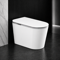 Toilette intelligente en céramique pour hôtel, avec bidet intégré, siège chauffant, chasse d'eau automatique et télécommande, à poser au sol