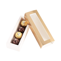 Boîte à chocolat artisanale, emballage vide pour truffes au chocolat, boîtes à fenêtre à adsorption magnétique, cadeau de la Saint-Valentin, boîtes en carton ondulé