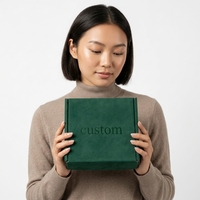 Boîte d'expédition pour bijoux en papier ondulé rigide, écologique, biodégradable, avec logo embossé personnalisé, pour l'expédition de cadeaux