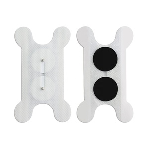Almohadillas de electrodos para tragar Electrodo no tejido EMS Unidad TENS Electrodo adhesivo TENS Pad8.5x5cm con broches - Product Image 1