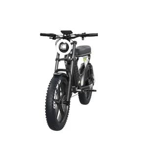 Vélo électrique 48V 15AH atteignant des vitesses maximales de 50 km/h ou 32 mph vélo électrique à gros pneus, longue autonomie de 80km avec suspension complète