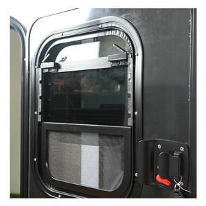 Buen <span class=keywords><strong>precio</strong></span> 620x1000mm Marco negro Panel blanco Rv Puerta de remolque en forma de lágrima con puerta de vidrio templado Rv - Product Image 4