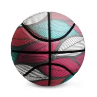गर्म बिक्री कस्टम फैशन बास्केटबॉल गेंद के साथ 3 रंग चमड़े बास्केटबॉल