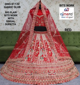 Lehenga de mariée moderne pour femmes, tenue élégante pour mariage et soirée, brodée, tenue indienne de créateur, réversible, séchage rapide - Product Image 2