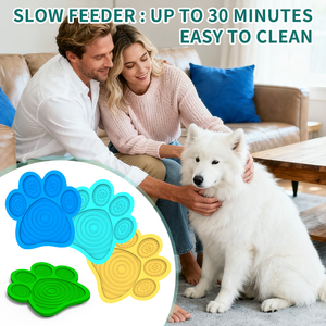 Tapete de Silicone com Padrão de Patas de Cão e Tapete de Lamber para Cães, Tigela de Alimentação Lenta com Ventosa Forte - Product Image 5