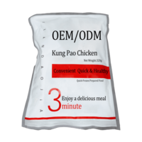 Poulet Kung Pao précuit de qualité supérieure, surgelé, prêt à cuisiner, repas chinois préparé, vente en gros, OEM, ODM, directement de l'usine
