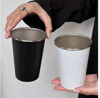 Roestvrijstalen waterbeker, fruitsapbeker, anti-druppel bierbeker, casual beker, koffie- en koude drankenbeker, grote capaciteit