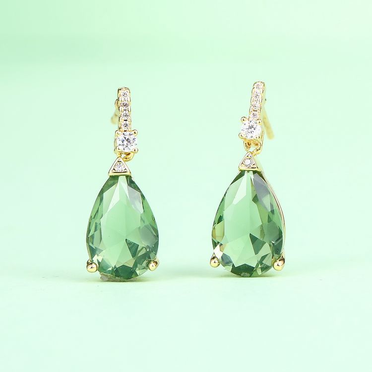 Gemstone Stud Earrings Rough Crystal Earrings