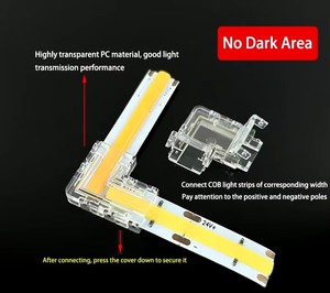 L kết nối nhanh chóng 5mm <span class=keywords><strong>8mm</strong></span> 10mm hàn miễn phí 2pin L hình dạng solderless pha lê góc góc kết nối COB SMD <span class=keywords><strong>LED</strong></span> Strip ánh sáng - Product Image 5