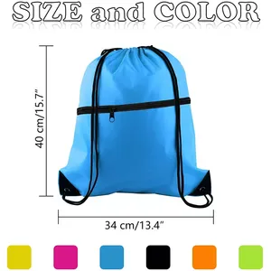 Sac de sport promotionnel en polyester et nylon écologique avec cordon de serrage, imperméable, pour la vente en gros - Product Image 4