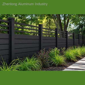 Recinzione da Giardino in Alluminio 4x8ft, Decorativa e Resistente, con Doghe Solide Verniciate a Polvere AAMA, Facile da Montare, per Ville di Lusso - Product Image 5