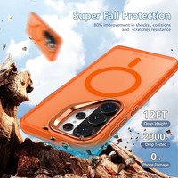 Nouvelle coque magnétique transparente mate avec support pour Samsung Galaxy S26 S25 S24 Ultra Plus Edge S25FE A56 A36 A26 A16 A06 A17 A07