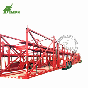Nouvelle semi-remorque porte-voitures 3 essieux à double pont hydraulique à hauteur réglable pour vente aux enchères de véhicules en Chine - Product Image 5