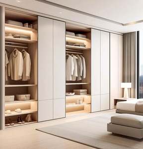 Armoire moderne haut de gamme sur mesure, grande capacité, avec un design spacieux et des fonctionnalités réglables pour les appartements et les hôtels - Product Image 3