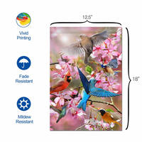 Drapeau bannière en polyester vierge double face pour sublimation, 12,5x18 pouces, avec mât en aluminium, vente en gros