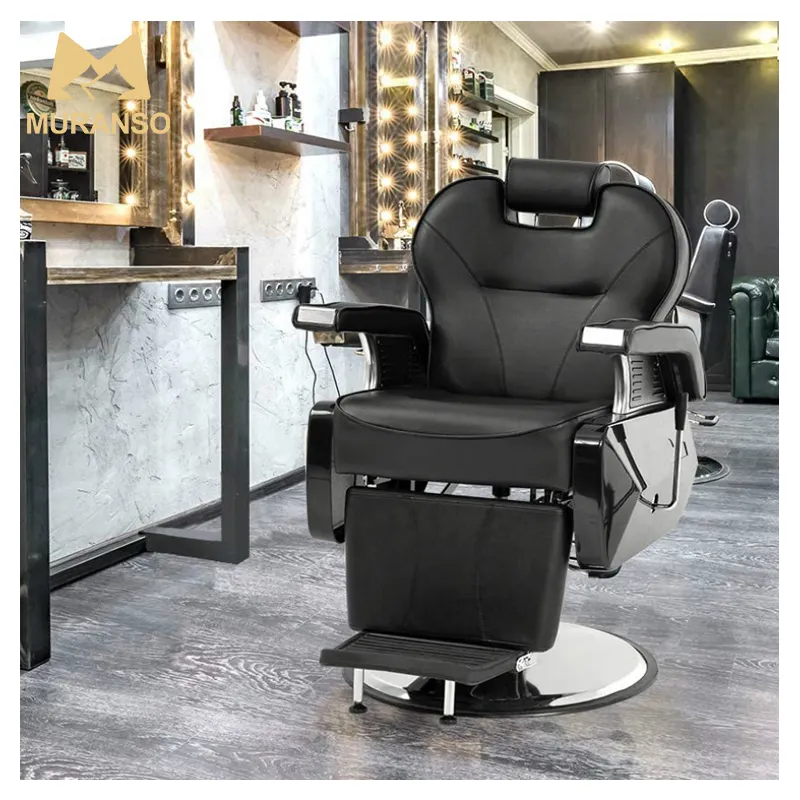 Vente en gros de chaise de coiffure professionnelle inclinable avec pompe hydraulique chaise de barbier moderne chaise de coiffure élévatrice