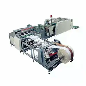Good quality automatic three colors pp cotton fabric woven sack bag making machine