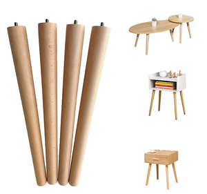 Pieds coniques modernes en bois massif de remplacement pour chaise de cuisine - Modèle YS-G-YUSHAN - Product Image 1