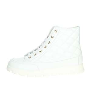 Candice Copper Donna Sneakers, chaussures de style basket-ball blanches - Product Image 1