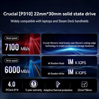 Crucial P310 1 To 2 To M.2 2230 NVMe PCIe Gen4 SSD interne compatible avec SteamDeck ROG Ally MSI Claw et Microsoft Surface