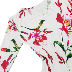 Vente en gros pas cher en promotion longue robe <span class=keywords><strong>maxi</strong></span> pour femme à imprimé floral lys blanc - Product Image 6