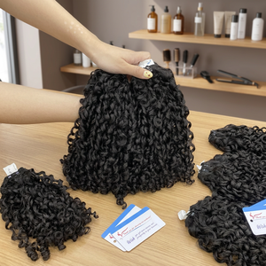 Extensions capillaires à boucles Pixie Steam à motif audacieux, 100% cheveux humains vietnamiens, texture dense, boucles serrées, doux, prêtes à être expédiées - Product Image 1