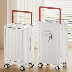 Maleta de Mano Saikit de 20 Pulgadas, Diseño de Rayas Blancas Nubes, Ruedas Giratorias, Viajes de Ocio, Unisex - Product Image 2