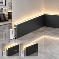 Plinthe LED avec éclairage intégré, moulure de carrelage en aluminium, plinthe lumineuse LED, moulure de sol LED