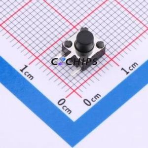 TS-1095C-A5B3-D2 Tactile Switch Bent Lead Through Hole-3P,6x6mm Single Pole Single Throw Round Button 2.5N Right Angle Insert - Product Image 1