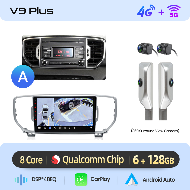 V9 plus +360 CAM plata (6+128GB) A