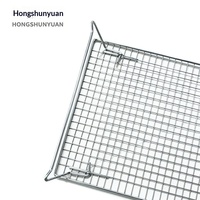 Grille de refroidissement pliable en maille argentée pour four, pour pain et gâteaux, compatible lave-vaisselle, outils de pâtisserie FCM transfrontaliers